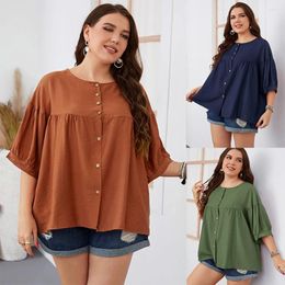 Women's T Shirts Casual Green Blue Plus Size Oversized For Women Top Female Beautiful Blouses Fat 44