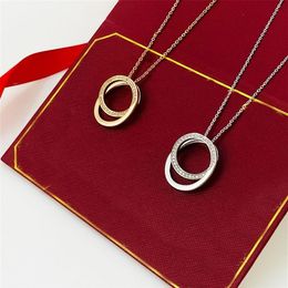 Fashion designer's new stainless steel gold pendant necklace for women's Valentine's Day in 2022245S