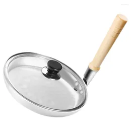 Pans Creative Vertical Handle Frying Pan Tamagoyaki For Cooking Wood Oyakodon Egg Non Stick Japanese Bakeware Kitchen