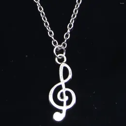 Chains 20pcs Fashion Necklace 26x10mm Musical Note Pendants Short Long Women Men Colar Gift Jewelry Choker