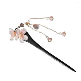 Hair Clips Vintage Chinese Hairpin With Durable Faux Ebonized Wood Tassel Chopsticks For Banquet Wedding Dresses Skirts