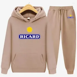 Men's Tracksuits Leisure RICARD And Women's Sportswear Set 2024 Autumn/Winter Hooded Jacket Long Pants Casual