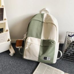 School Bags Women's Backpack Fashion Trend Canvas Zipper Panel Casual Student Style High Capacity