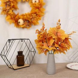 Decorative Flowers Exquisite Shape Artificial Plant Maple Branch Realistic Detail Long-lasting Berry Thanksgiving Day Decoration Fake