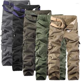 Men's Pants 2024 Men Cargo Big Pockets Decoration Mens Casual Trousers Easy Wash Autumn Army Green Male Size 40