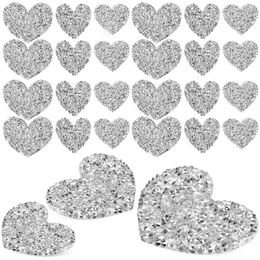 Pendant Necklaces 30 Pcs 4x4cm Rhinestones Cute Patches Pant Clothing Applique Iron Vest Resin Heart Stickers For Clothes Designs