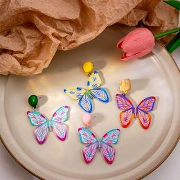 Colourful Butterfly Earrings For Women Fashion Jewellery Exaggeration Special Creativity Accessories Birthday Party Gifts