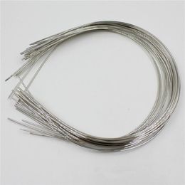 100pcs 1 2mm Stainless Steel headband Wear The Beads Hair Band Hairwear Base Setting No Teeth DIY Hair Accessories2491