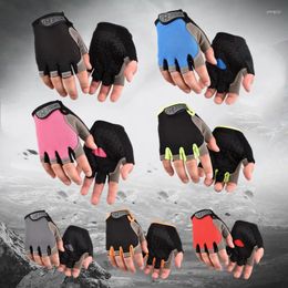 Cycling Gloves Spring And Autumn Sports Half Finger Men's Women's Short Imitation Slippery