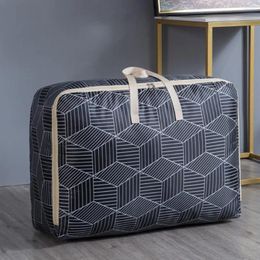 Storage Bags 2Pcs Bag Large Capacity Moving Waterproof Quilts Clothes With Strong Zips For Home