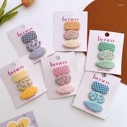 Hair Accessories 3pcs/set Baby Girl Clip Korean Fashion Solid Colour Floral Hairpin For Kids Cute Bang Side Lovely