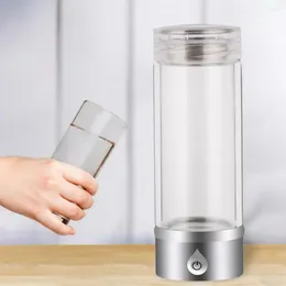 Wine Glasses Hydrogen Water Flask Bottle Generator With Rapid Electrolysis Usb Rechargeable Technology For Healthy Ionized