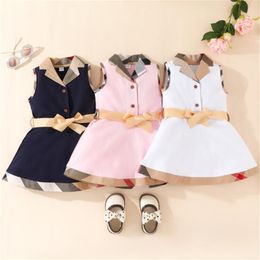 Hot High-quality Children's Clothing Girl's Dress 2024 Summer New Girl Dresses 100% Cotton Newborn Sleeveless Princess Dresses Soft Breathable Baby Clothes