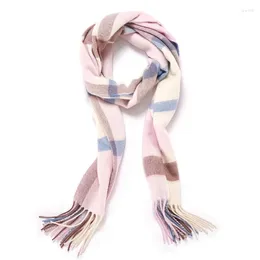 Scarves AEBMNHD Womens Classic Plaid Stripes Lamb Wool Neck Scarf Fashion Lightweight Warm Neckerchief Fall Winter Shawl Wraps