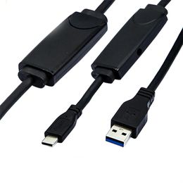 USB3.0 to Type-C extension cable with signal amplifier, video conference camera, hard disk data cable