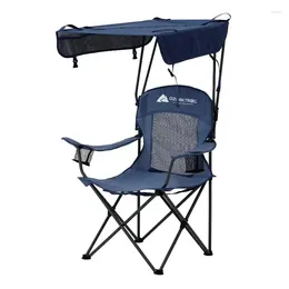 Camp Furniture Sand Island Shaded Canopy Camping Chair With Cup Holders Outdoor