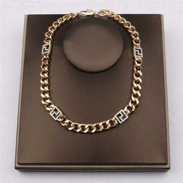 28% OFF Fenjia/Fenjia Coarse ins Punk Gold Plated Cuban Chain Necklace Women's Personalized Neckchain