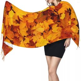 Scarves Autumn Winter Warm Leaves Fashion Shawl Tassel Wrap Neck Headband Hijabs Stole