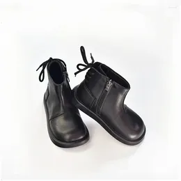 Boots Genuine Leather Girl's Riding Spring Autumn High Quality Cowhide Children's Ankle Fashion Baby Kids Casual Shoes