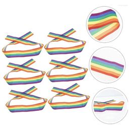 Strand Colourful Striped Headband Wristbands Rainbow Flag Wrist Strap Bracelets For Pride Celebrations And Gatherings Unisex