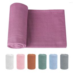 Blankets HappyFlute Pure Color 1pcs Muslin Cotton Fabric Baby Swaddle Super Soft Light Blanket Infant Wrap