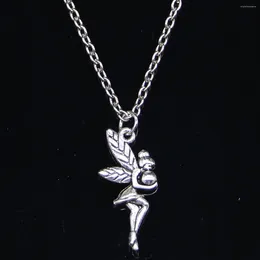 Chains 20pcs Fashion Necklace 26x11mm Fair Angel Pendants Short Long Women Men Colar Gift Jewelry Choker
