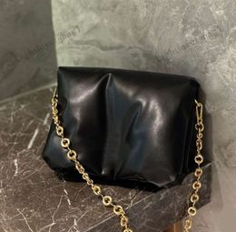 New Designer Brand Clutch Bag Round Chain Shoulder Crossbody Bag Soft Leather Handbag Women Cloud Bag Luxury Square Bag Classic Female Shopping Bag 240104