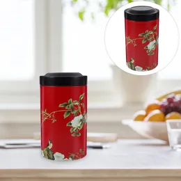 Storage Bottles Tinplate Tea Snack Holder Metal Can Cereal Container Jar Candy Sealed Dry Fruit With Lid