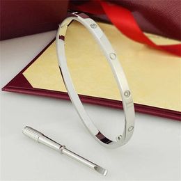 A Classic Designer Bangles Bracelets Luxury Brand Jewelry Women Stainless Steel Bangle Men Bracelet Couple Retro bangles Punk Style Hand Decoration Christmas gift