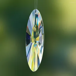 Garden Decorations 120mm Hanging Crystal Suncatcher Oval Glass Faceted Prisms Rainbow Maker Chandelier Pendant Sparkly Sunshinecatcher Decor