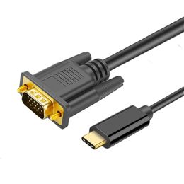 Type-c to VGA adapter cable suitable for connecting laptops to TV projection screen, 4K high-definition video cable