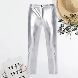 Men's Pants Skinny Fit Men Sweatpants Stylish Trousers Comfortable All-match Fashion For Nightclub Party Dance Events