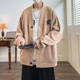 Men's Sweaters Sweater Cardigan V-neck Coat With Pockets Fashionable Autumn Winter Knit Casual Loose Tops For Plus Size