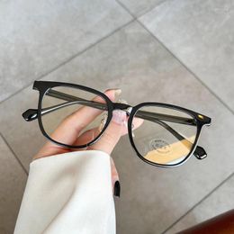 Sunglasses Frames Korean Fashion Women's Eyeglasses Frame Vintage Square Shape For Men Blue Light Blocking Computer Office Glass