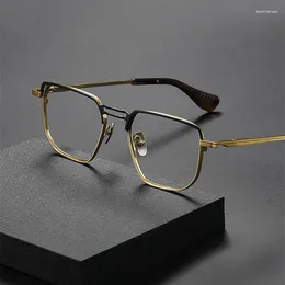Sunglasses Frames Brand Design Titanium Oversized Men's Glasses Frame Trendy Vintage Square Optical Eyeglasses For Women Large Face Myopia