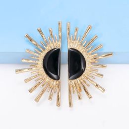 Dangle Earrings Trend Design Metal Alloy Drop Oil Sun Flower Stud For Women Fashion Irregular Geometric Statement Jewelry