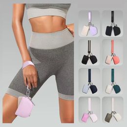 lu Luxury Dual pouch wristlet belt Bag fanny pack designer bum chest yoga bag bumbag Nylon Womens men Shoulder Cross body Waist Bags Organiser Wallets