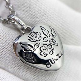 38% OFF Ancient Family Love Fearless Heart Shaped Pendant Skull Tiger Bird Whispering Flower Fragrance High Edition Couple Personality Necklace Fas