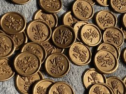 Party Supplies Custom Wedding Wax Seal Stickers Personalize Seals With Self Adhesive Bronze 2 Letters For Business Or
