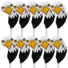 Waterproof Eagle Golf Club Iron Cover Golf Iron Head Covers Golf Club Iron Headovers Wedges Covers 10pcs/set 231229