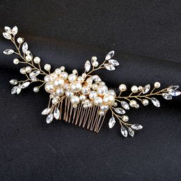 Wedding Hair Accessories Handmade Bridal Hair Comb Clip Flower Headpiece Bridesmaid Clip Combs for Bridesmaid Girls Jewellery