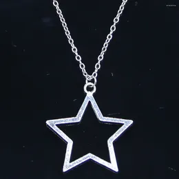 Chains 20pcs Fashion Necklace 37x35mm Hollow Star Pendants Short Long Women Men Colar Gift Jewellery Choker