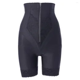Women's Shapers High-waisted Tummy Control Pants Lace Postpartum Pant Sexy High Waist Shapewear For Women Zipper Effective