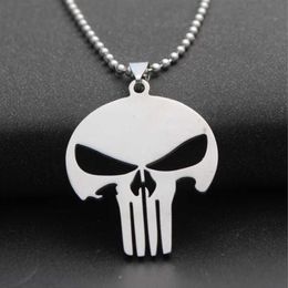 5pcs Stainless Steel Love Heart Skull Clown Horror Scary Mask Sign Pendant Necklace Skeleton Women Men Gift Jewelry Necklaces2675