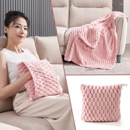 Blankets Detachable Flannel Blanket Solid Colour Super Soft Cosy Throw Warm Bed For Chair Sofa Couch