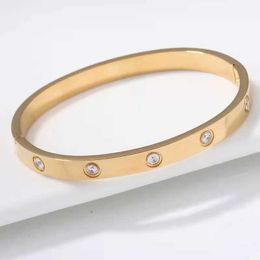 Designer Screw Bangle Bracelet Fashion Luxury Jewelrys Carer Original Trendy 18K Gold Diamond for Women Men Nail Bracelets Silver Jewelry Bracelet VI2P