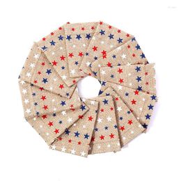 Shopping Bags 50pcs/Lot 10 14cm 13 18cm Gift Candy Small Star Linen Burlap Drawstring Pouches Party Favors