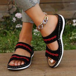 Slippers Basic Wedge Women's Summer Mesh Breathe Shoes Fashion Retro Platform Outdoor Casual Ladies