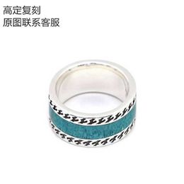 20% OFF Gu Jia's New 925 Silver Double Light Green Enamel Ring with Male and Female Style Interlocking