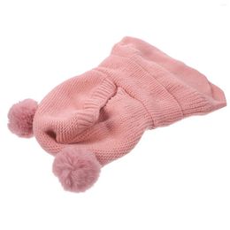 Berets Knit Hat Woollen Pullover Lovely Knitting Winter One Body Kids Windproof Baby Comfortable Knitted Caps